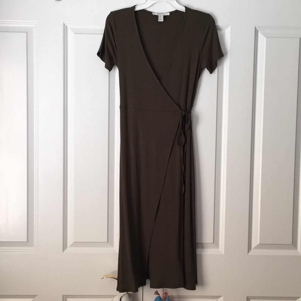 Forever 21 Olive Green Wrap Dress